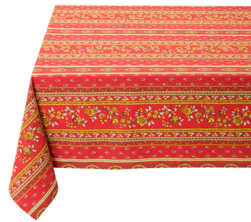 French tablecloth coated or cotton (Avignon. red) - Click Image to Close